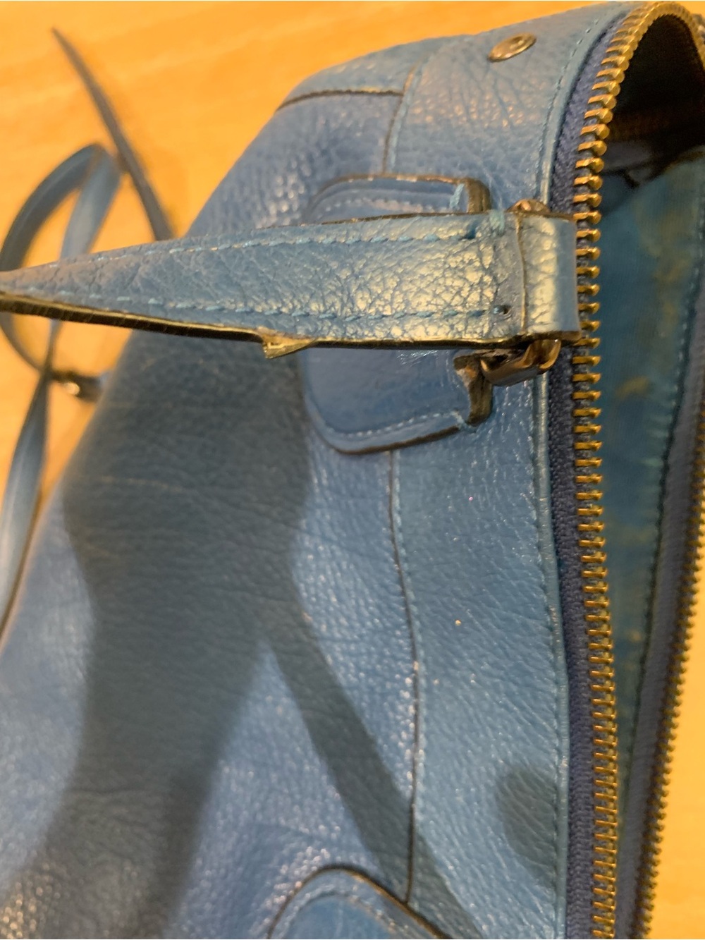 Coach Blue Leather Mickie Satchel - - Picture 9 of 16